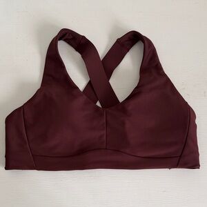 Athleta Burgundy Red Sports Bra Small NWOT Adjustable Back New Without Tags